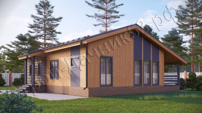 Проект каркасно-щитового дома Д–47